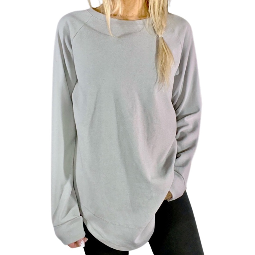 Warm Fleece Lined Long Sleeve Crewneck Top
